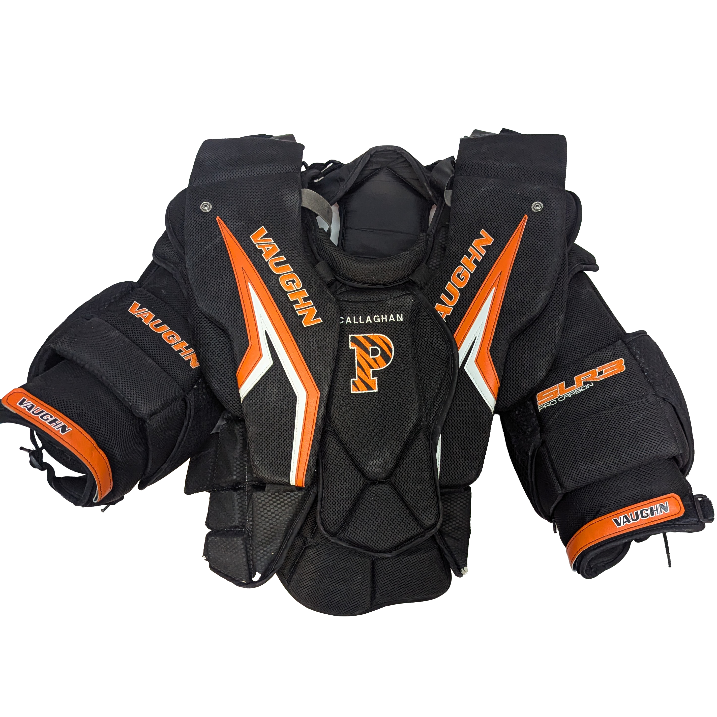Vaughn SLR3 Pro Carbon - Used Pro Stock Goalie Chest Protector (Black/Orange)
